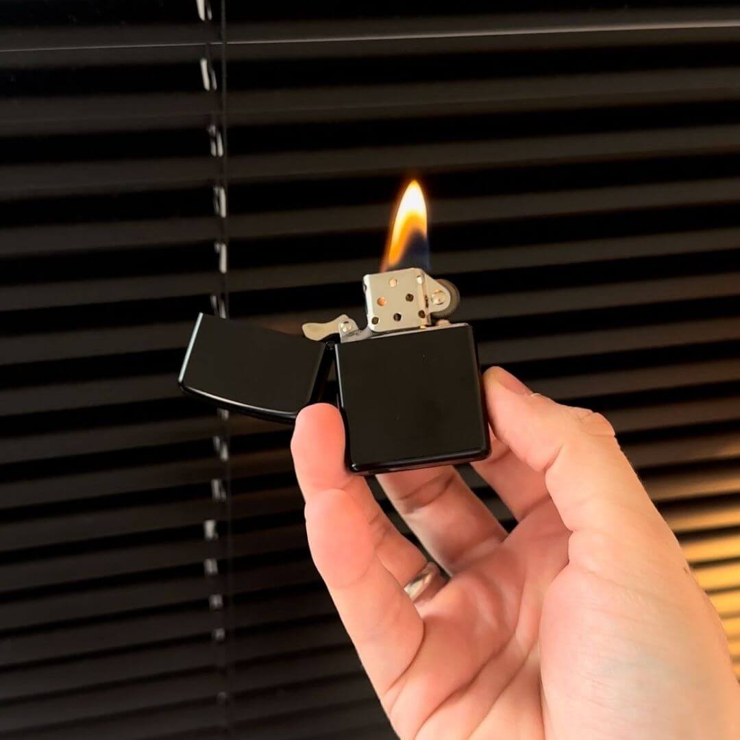 Siyah Metal Zippo Tarzı Çakmak